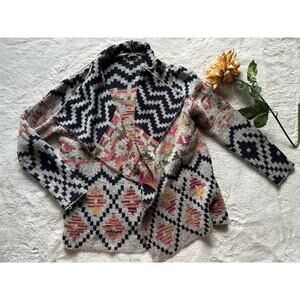 John Fashion Print Cardigan Size Large